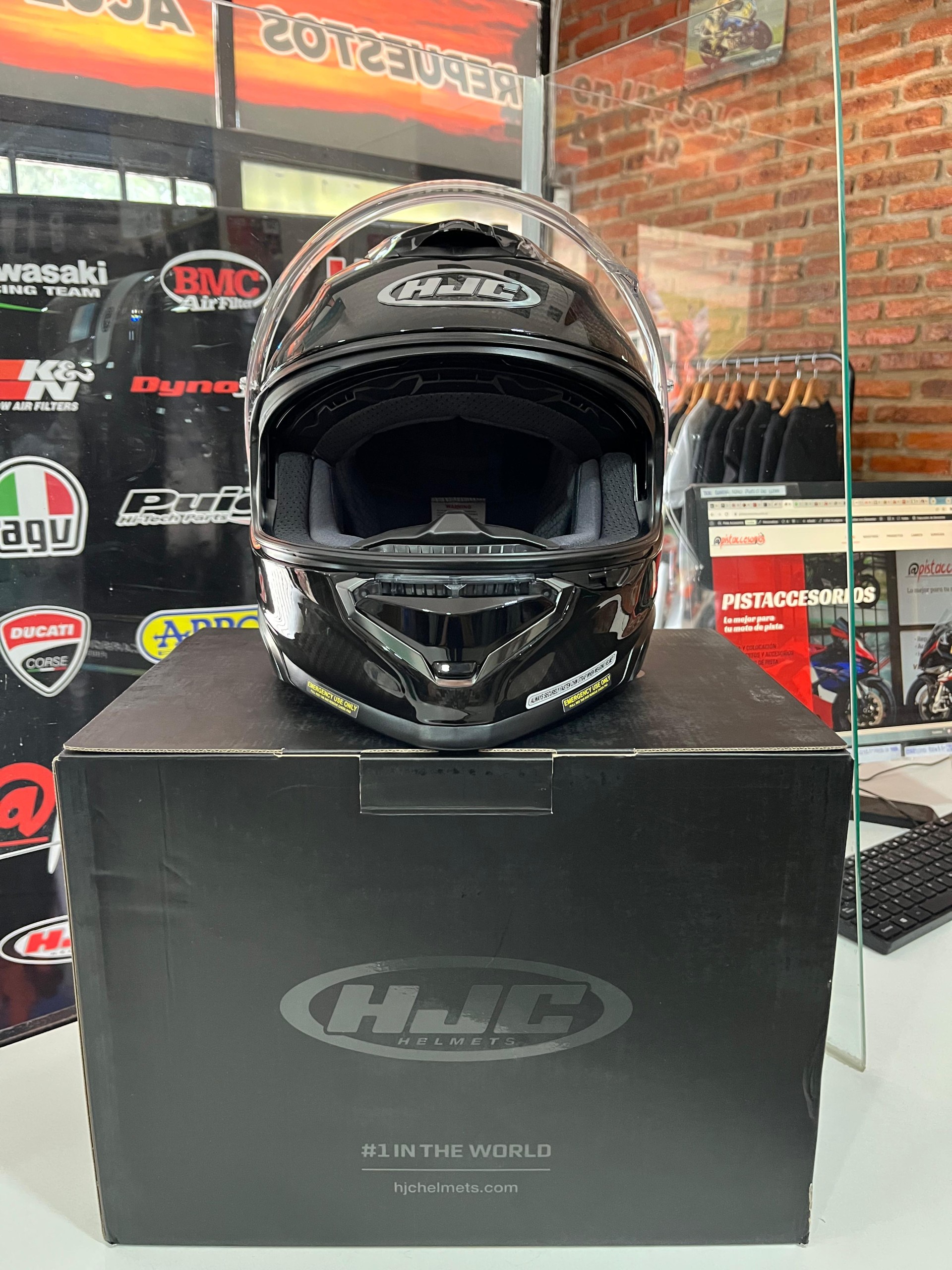 CASCO HJC RPHA 71 NEGRO CARBONO CON VISOR INTERNO - Imagen 16