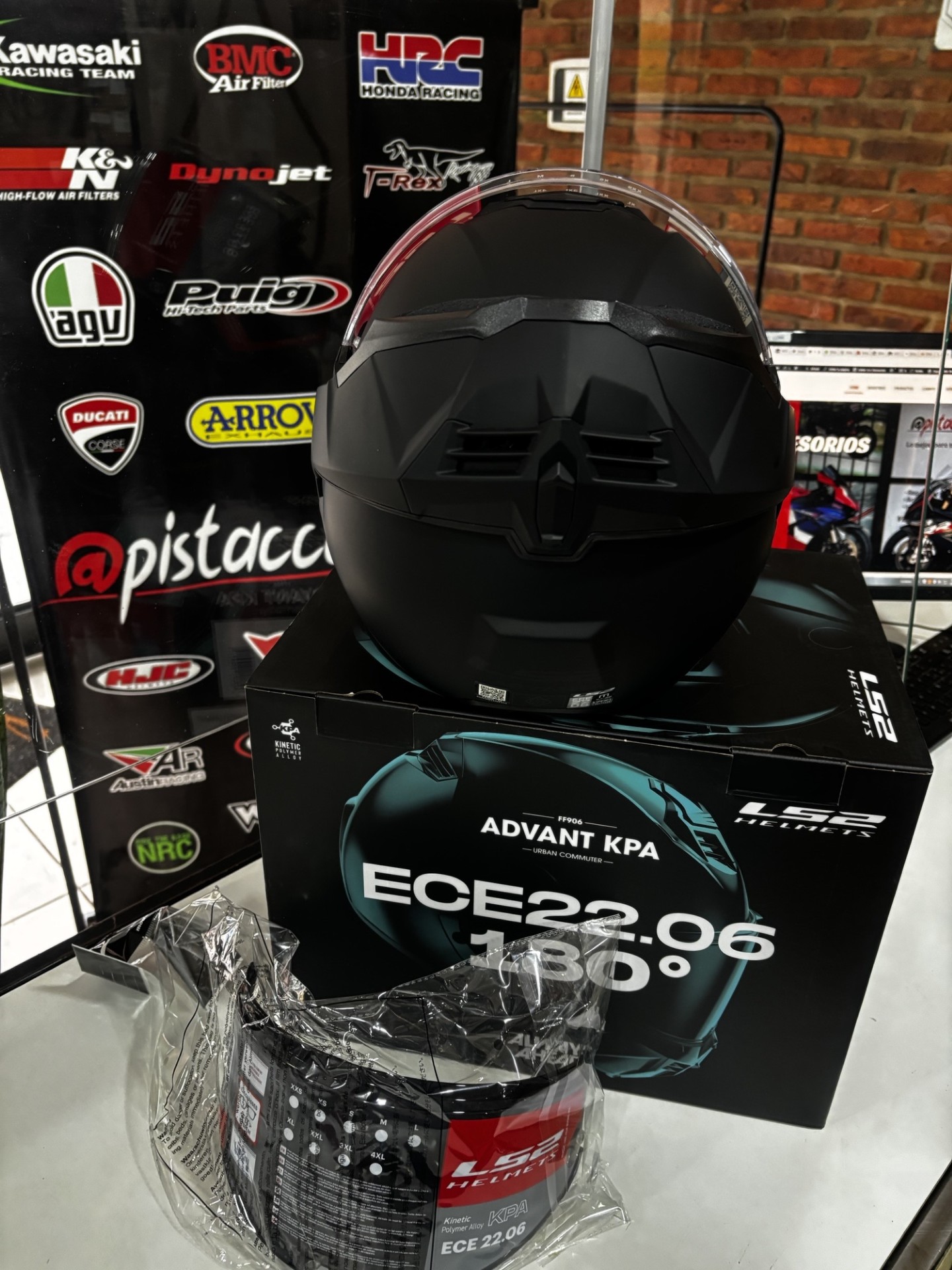 CASCO LS2 FF906 ADVANT NOIR NEGRO MATE CON VISOR INTEGRAL/REBATIBLE - Imagen 19