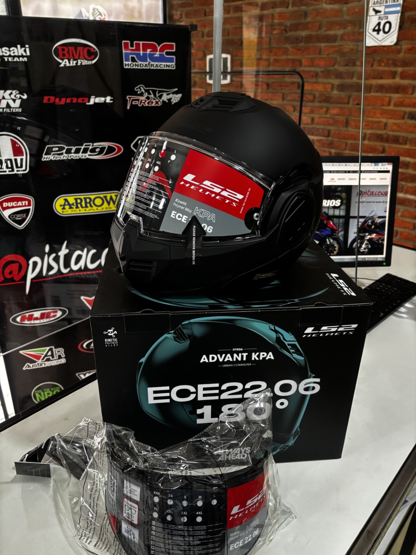 CASCO LS2 FF906 ADVANT NOIR NEGRO MATE CON VISOR INTEGRAL/REBATIBLE - Imagen 8
