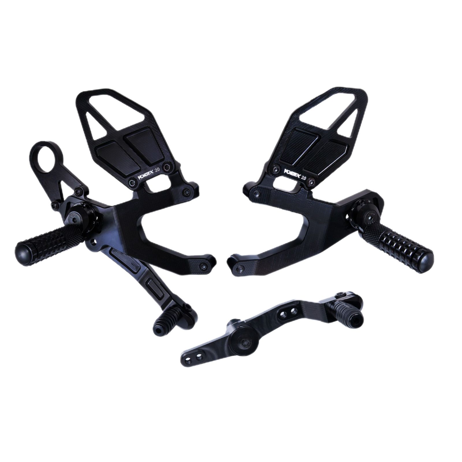 PEDALERAS TRASERAS REGULABLES VORTEX BMW S1000RR / HP4 2015-2019 - Imagen 2