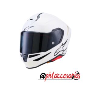 CASCO SUPERTECH R7 SOLID BLANCO BRILLANTE ALPINESTARS