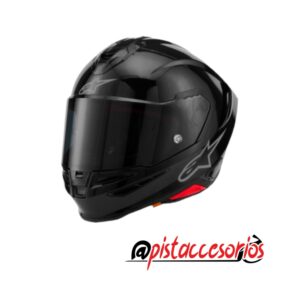CASCO SUPERTECH R7 SOLID NEGRO BRILLANTE ALPINESTARS