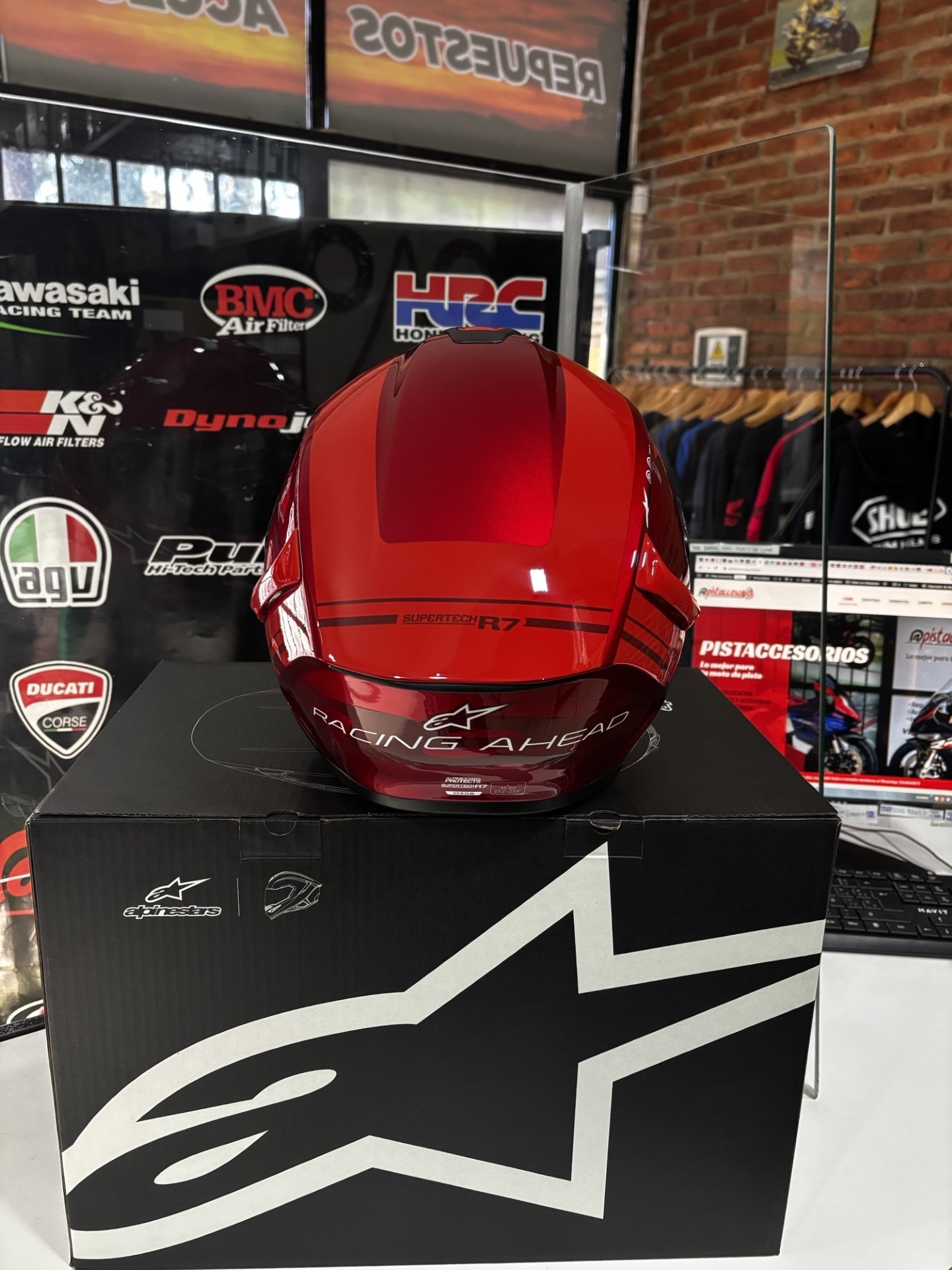 CASCO SUPERTECH S-R7 A-CORE ROJO BRILLANTE/BLANCO ALPINESTARS - Imagen 12