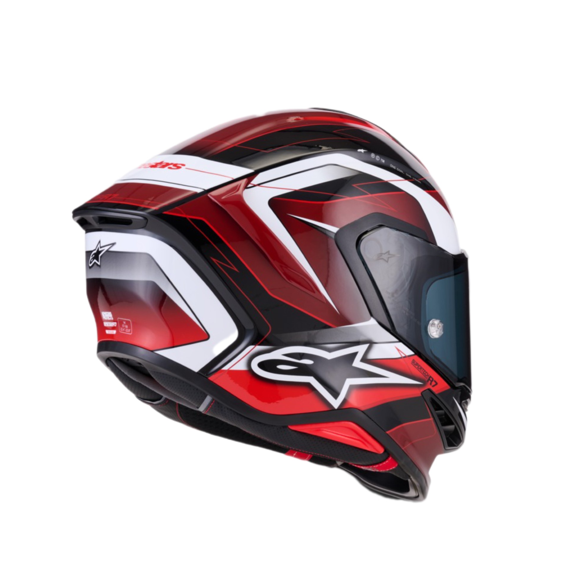 CASCO SUPERTECH S-R7 KINETIS BLANCO/ROJO/NEGRO/GRIS ALPINESTARS - Imagen 3
