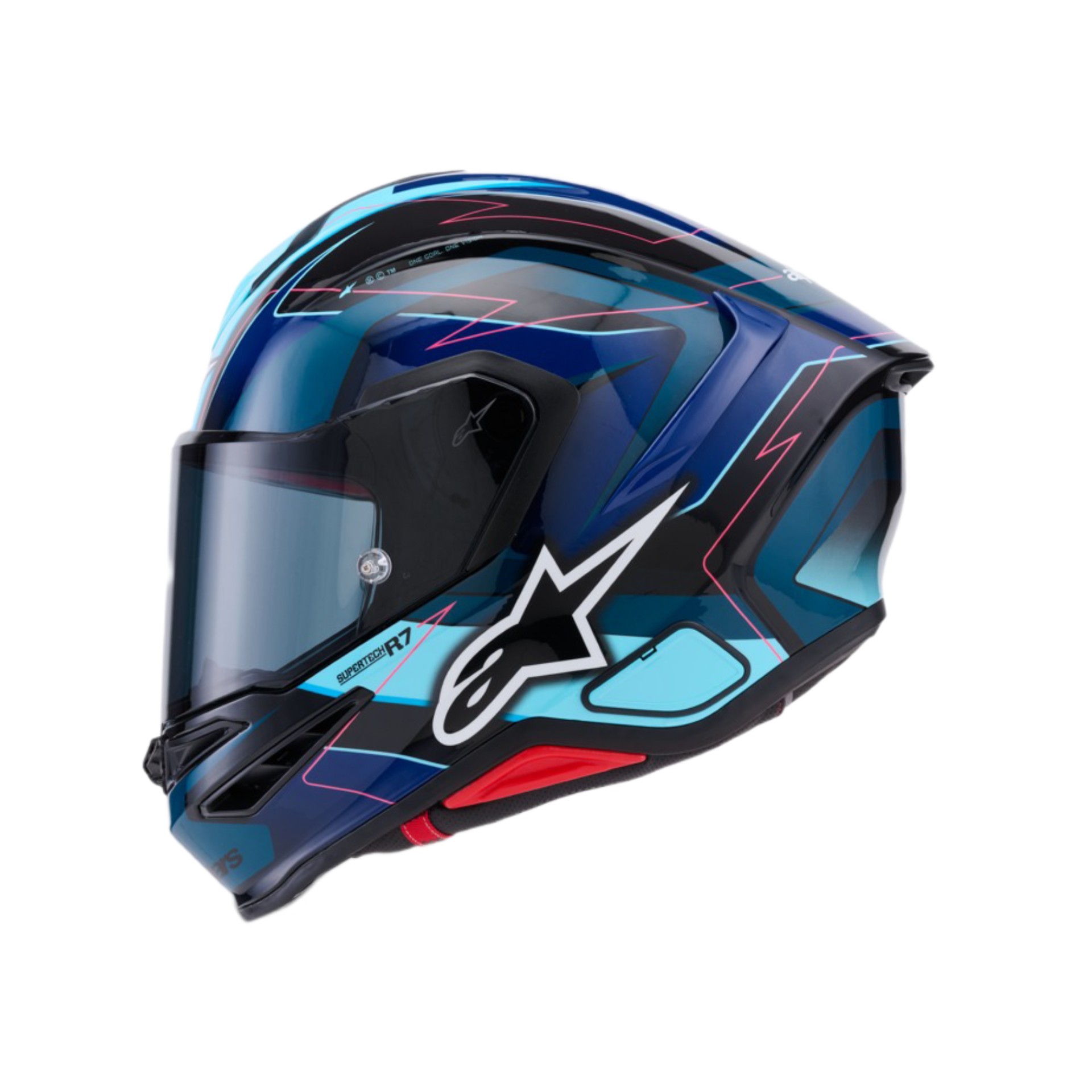CASCO SUPERTECH S-R7 KINETIS AZUL/CELESTE/NEGRO ALPINESTARS - Imagen 3