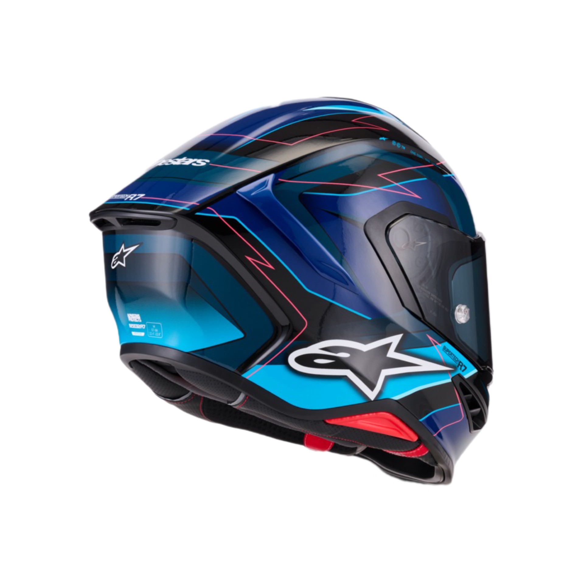 CASCO SUPERTECH S-R7 KINETIS AZUL/CELESTE/NEGRO ALPINESTARS - Imagen 2