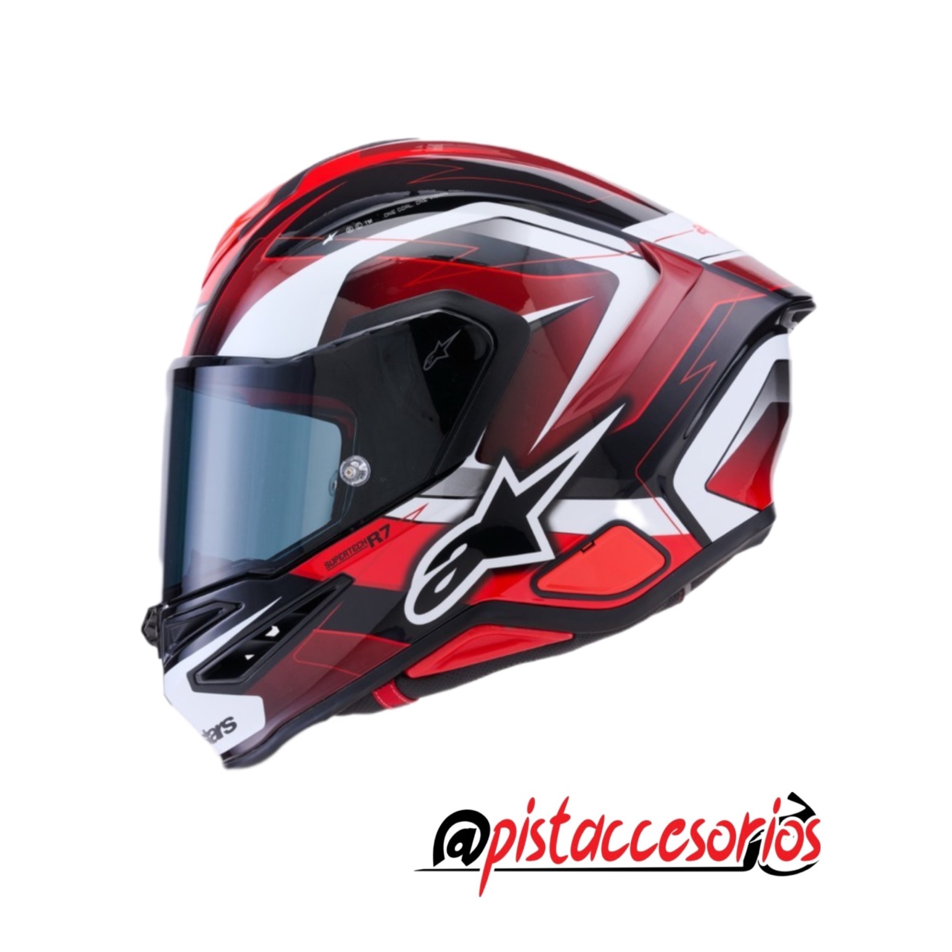 CASCO SUPERTECH S-R7 KINETIS BLANCO/ROJO/NEGRO/GRIS ALPINESTARS