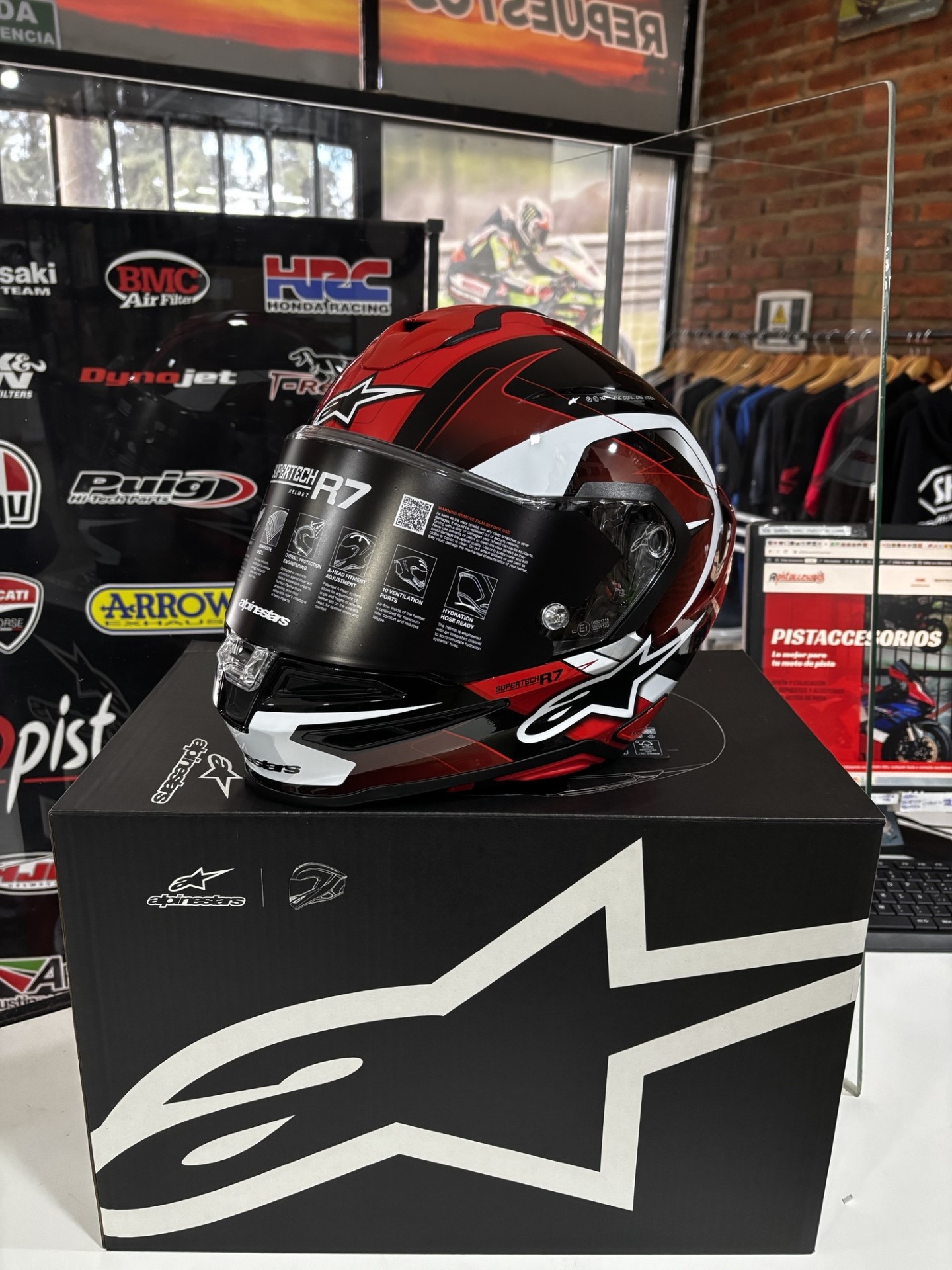 CASCO SUPERTECH S-R7 KINETIS BLANCO/ROJO/NEGRO/GRIS ALPINESTARS - Imagen 5