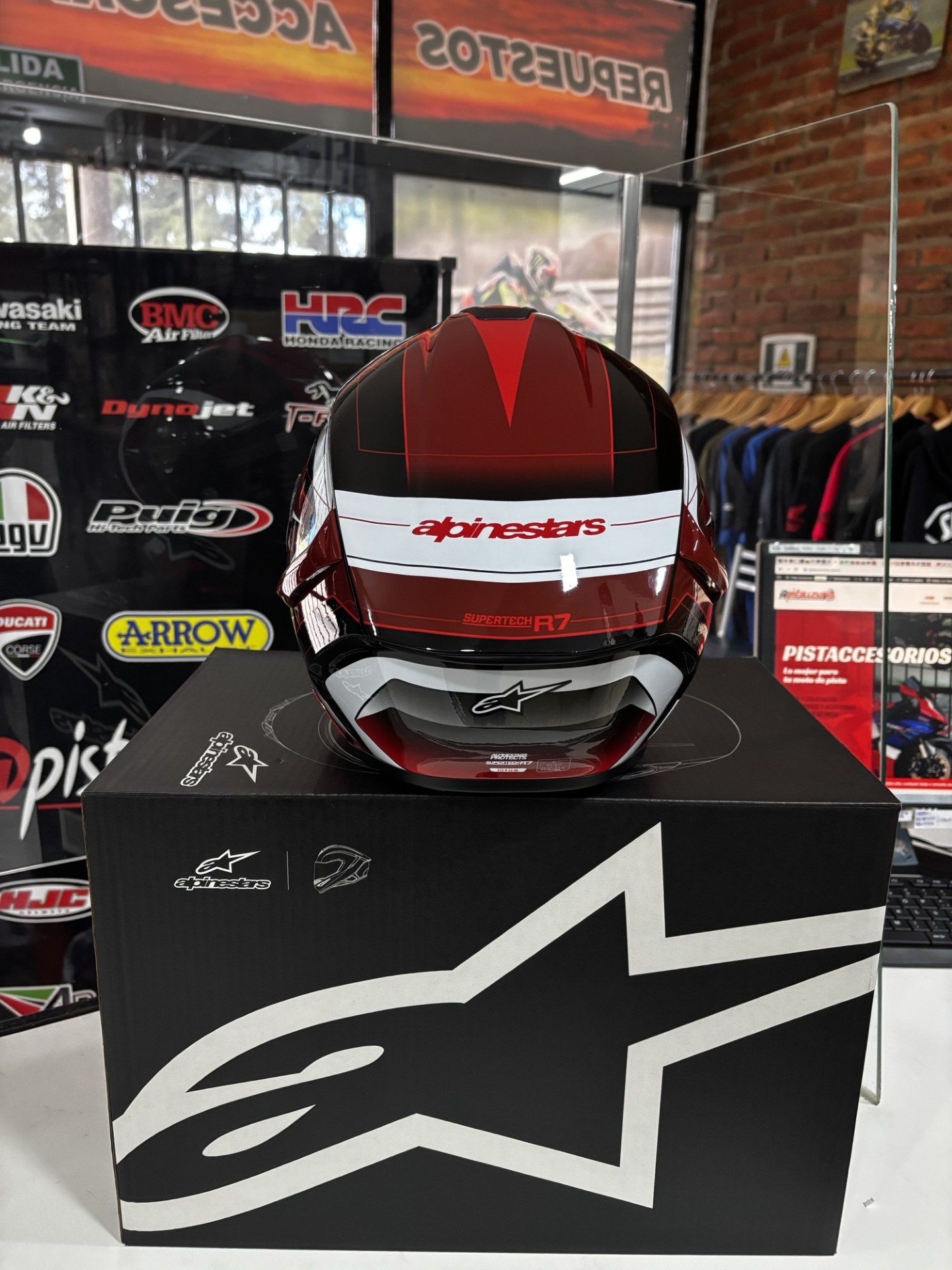 CASCO SUPERTECH S-R7 KINETIS BLANCO/ROJO/NEGRO/GRIS ALPINESTARS - Imagen 8