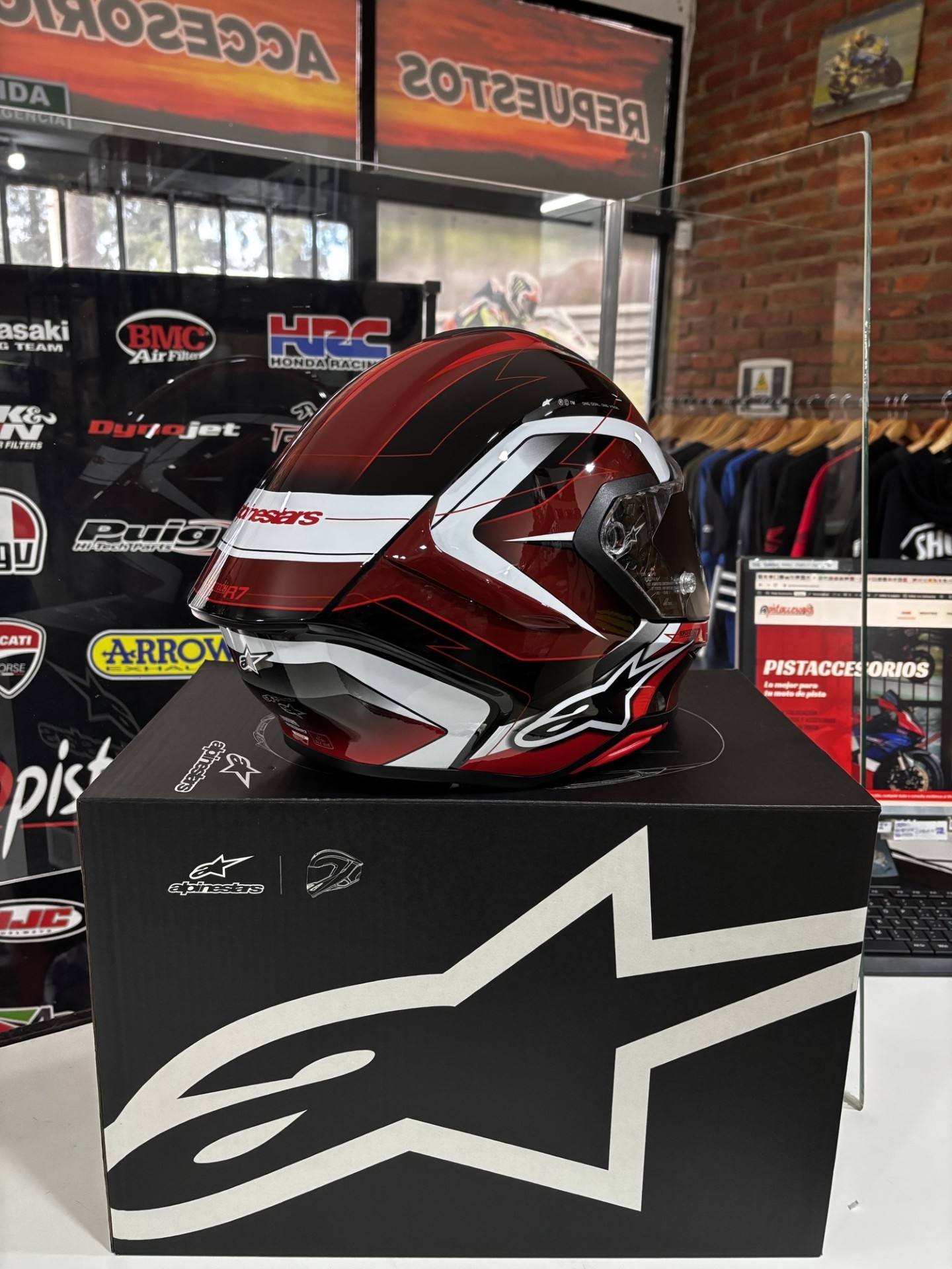 CASCO SUPERTECH S-R7 KINETIS BLANCO/ROJO/NEGRO/GRIS ALPINESTARS - Imagen 9