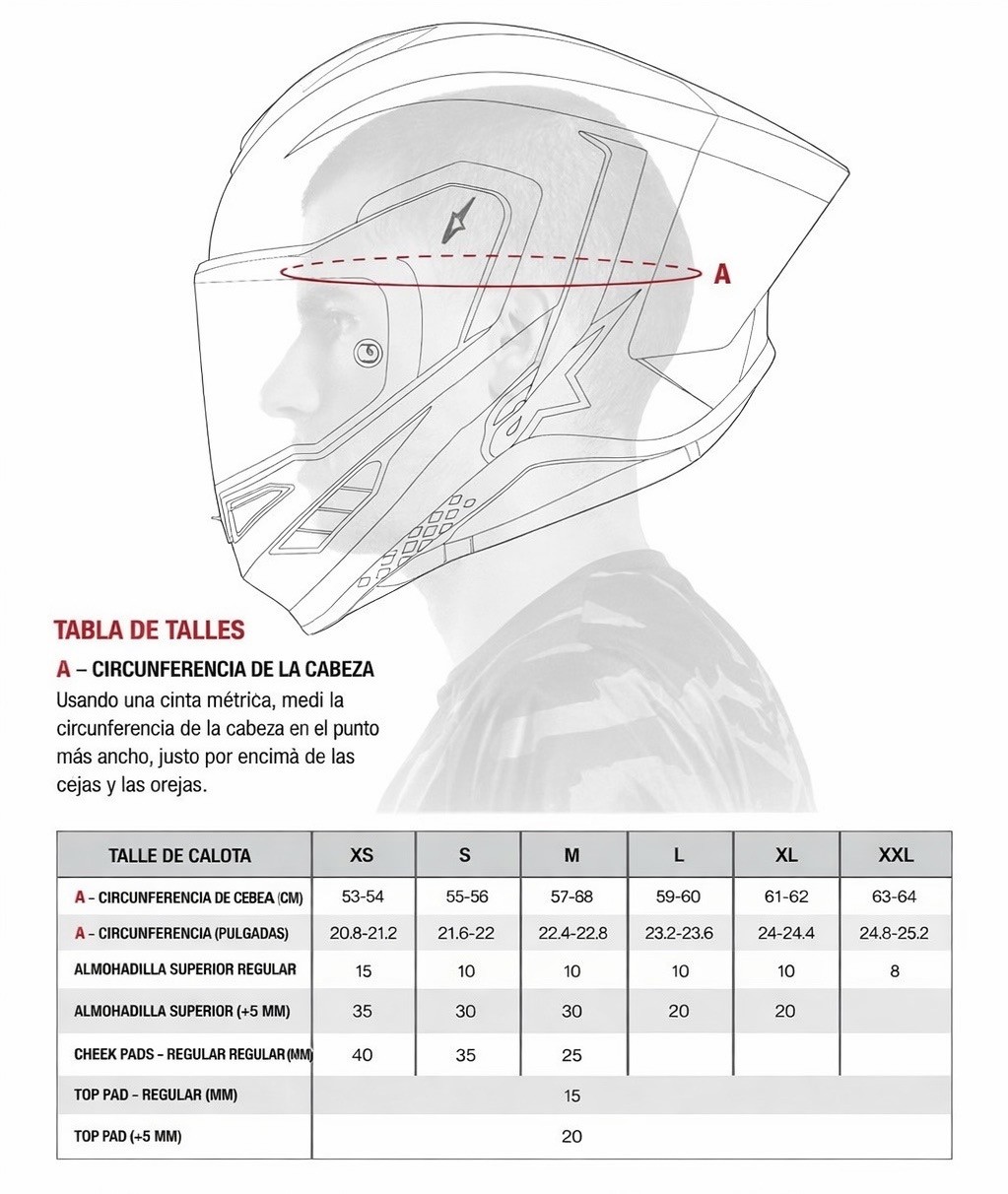 CASCO SUPERTECH S-R7 KINETIS BLANCO/ROJO/NEGRO/GRIS ALPINESTARS - Imagen 12