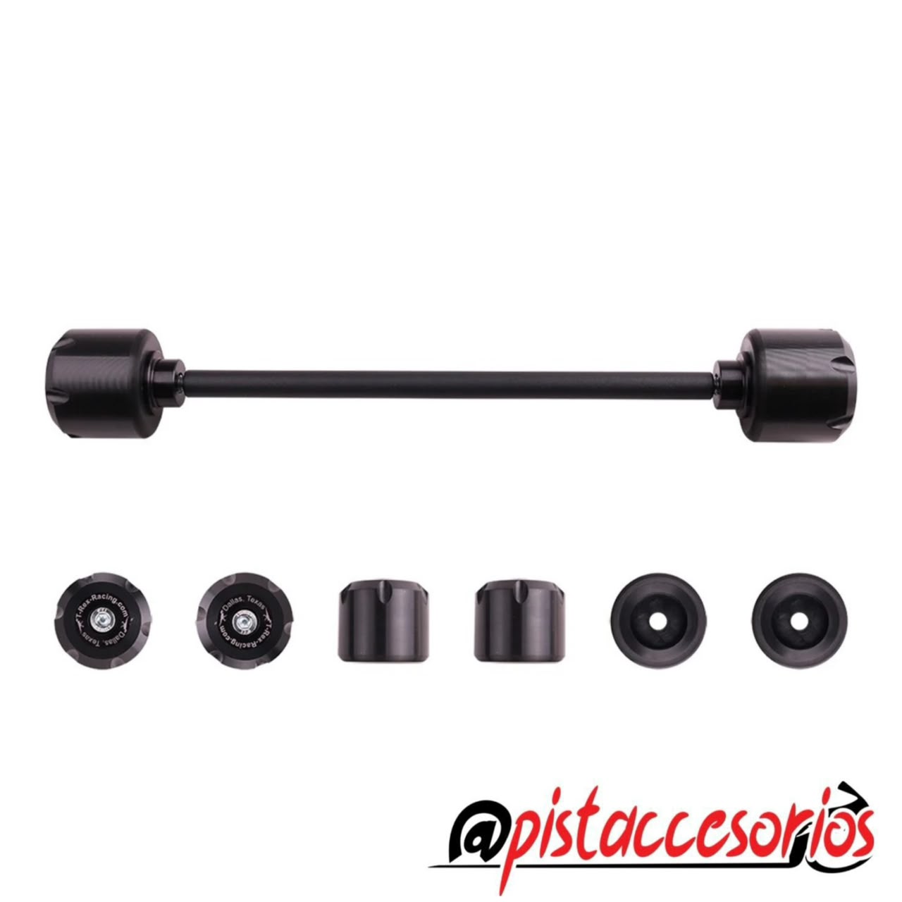SLIDERS CON PROTECCIÓN T-REX PARA RUEDA DELANTERA KAWASAKI ZX-6R 2007-2012 / ZX-10R 2008-2026