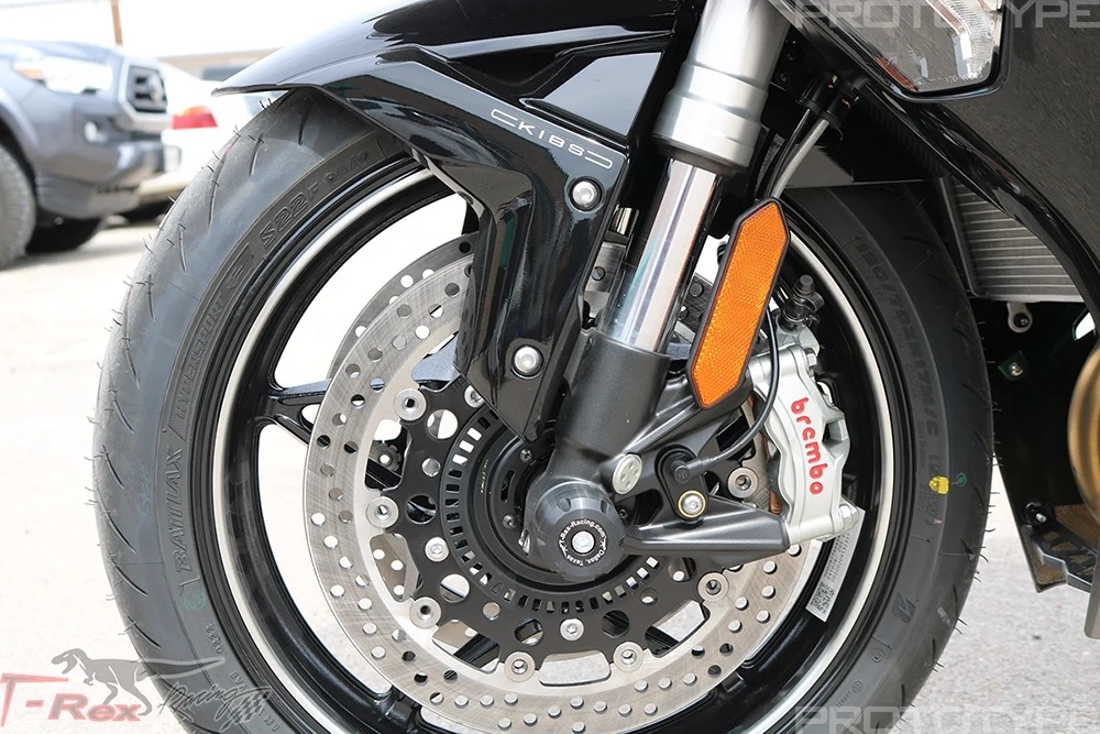 SLIDERS CON PROTECCIÓN T-REX PARA RUEDA DELANTERA KAWASAKI ZX-6R 2007-2012 / ZX-10R 2008-2026 - Imagen 5